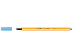 Stabilo Point 88 Marcador de Ponta Fina de Fibra - Traço de 0.4 mm - Tinta à Base de Água - Cor Azul-celeste
