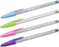 Bic Cristal Fun Boligrafo de Bola - Punta Redonda de 1.6mm - Trazo 0.42mm - Tinta con Base de Aceite - Colores Surtidos