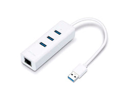 TP-Link UE330 Hub de 3 Puertos USB 3.0 y Adaptador Ethernet Gigabit