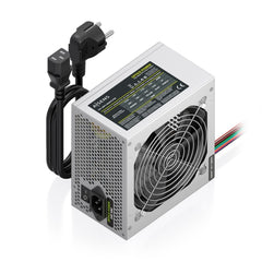 Aisens ASPC-500ATX-PSE Fuente de Alimentacion 500W ATX - Ventilador 120mm - OEM - Cable de Alimentacion Incluido - Color Plata