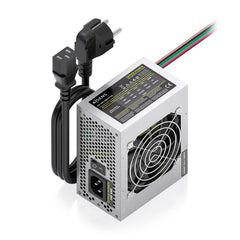 Aisens ASPC-500SFX-PSE Fuente de Alimentacion 500W SFX - Ventilador 80mm - OEM - Cable de Alimentacion Incluido - Color Plata