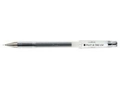 Pilot Boligrafo de Gel G-Tec C4 - Extra Fino - Recargable - Punta de Bola 0.4mm - Trazo 0.2mm - Color Negro