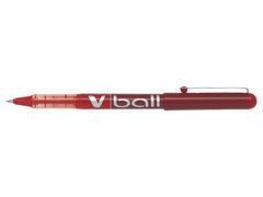 Pilot Boligrafo de tinta liquida V Ball 05 Rollerball - Punta de bola redonda 0.5mm - Trazo 0.3mm - Color Rojo