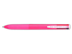 Pilot Super Grip G4 Retractable Ballpoint Pen - 4 Colours - 1.0mm Tip - 0.27mm Line - Pink Body