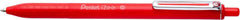 Pentel iZee Boligrafo de Bola Retractil - Punta 0.7mm - Trazo 0.35mm - Clip de Metal - Color Rojo