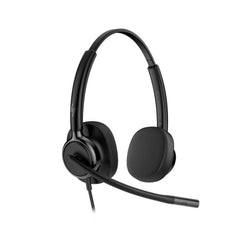 HP Poly Mission 425 Auriculares con Microfono - Almohadillas Polipiel Acolchadas - Controles en Cable