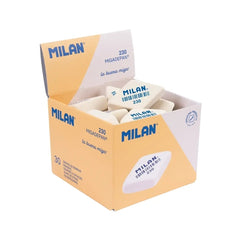 Milan 230 Goma de Borrar Romboide - Miga de Pan - Suave Caucho Sintetico - Color Blanco