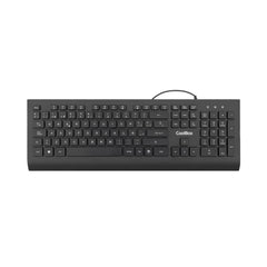 Coolbox FlatPro Teclado USB con 105 Teclas - Teclas planas - QWERTY Español - Color Negro