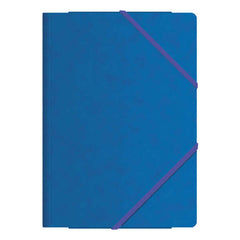 Dohe Carpetas de Gomas con Tres Solapas - Tamaño Folio - Fabricadas en Cartulina de Primera Calidad - Plastificadas - Cierre de Gomas Planas