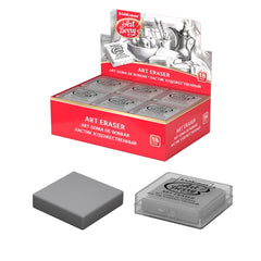 ErichKrause ArtBerry Présentoir de 18 Gommes - Structure Malléable - Boîte de Présentation en Plastique - Couleur Gris