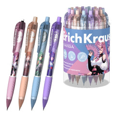 ErichKrause Manga Lapiseira - Mina HB de 0.7mm - Pega de Borracha - Ergonómica - Cores Sortidas