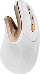 ProtoArc EM11 NL Raton Vertical Ergonomico Inalambrico - 2400 dpi -  Bluetooth + 2.4Ghz - Bateria Recargable - Multidispositivo - Color Blanco