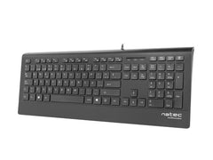 Natec Barracuda Teclado Slim - 104 Teclas Membrana - Color Negro