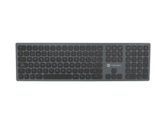 Natec Dolphin Teclado inalambrico Slim - Aluminio - Bluetooth + 2,4 Ghz - Switch X-Scissors - Color Negro