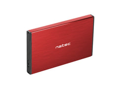 Natec Rhino GO Caja Externa para Discos HDD/SSD SATA 2.5" - USB 3.0 - Compatible con Discos de Hasta 4TB - Plug and Play - Color Rojo