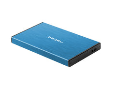 Natec Rhino GO Caja Externa para Discos HDD/SSD SATA 2.5" - USB 3.0 - Compatible con Discos de Hasta 4TB - Plug and Play - Color Azul