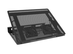 Natec Tern 2 Base Refrigeradora para Portatil de 17.3" - 2 Ventiladores Magneticos de 80 mm - Control de Velocidad - Solida Construccion Metalica - Color Negro
