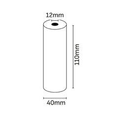 Oqonos Rouleau de Papier Thermique 110x40x12mm, Sans BPA, FSC