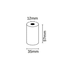 Oqonos Rollo de Papel Termico 57x35x12mm, Libre de BPA, FSC
