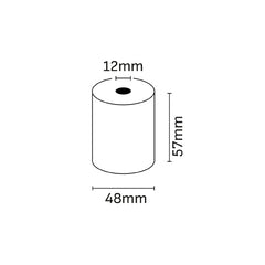 Oqonos Rollo de Papel Termico 57x48x12mm, Libre de BPA, FSC