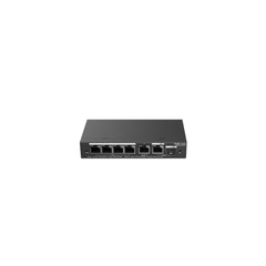 Ruijie RG-ES206GS-P Switch de Sobremesa - 6 Puertos - Velocidad hasta 1Gbps - Rj45/SFP Combo hasta 1Gbps - PoE/PoE+ hasta 54W - Carcasa de Acero Gestion Inteligente - Color Negro