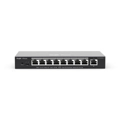 Ruijie RG-ES209GC-P Switch de Sobremesa - 9 Puertos - Velocidad hasta 1Gbps - PoE/PoE+ hasta 120W - Carcasa de Acero - Gestion Inteligente - Color Negro