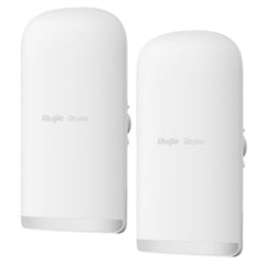 Ruijie RG-EST350G Pack de 2 Puentes Inalambricos - Velocidad hasta 867Mbps - Alcance hasta 5km - Antena Direccional de 16dBi - Ethernet - Color Blanco