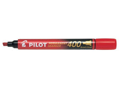 Pilot Rotulador Permanente 400 - Punta Biselada 4,5mm - Trazo 4mm - Color Rojo