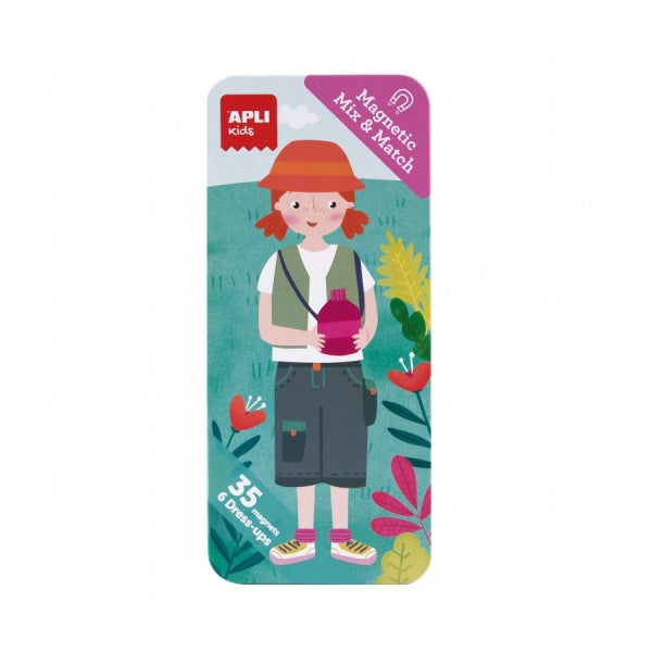 Apli Caja Metalica de Iman Tropical - 35 Magnets - Fomenta Observacion e Imaginacion - Aumenta Concentracion y Atencion - Ideal para Mayores de 3 A�os