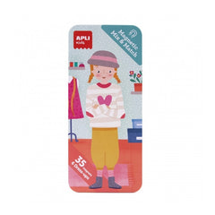 Apli Caja Metalica Fashion - 35 Magnets - Fomenta Observacion e Imaginacion - Aumenta Concentracion y Atencion - Recomendado para Mayores de 3 A�os