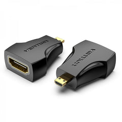 Adaptador Vention Micro HDMI Macho para HDMI Fêmea - Cor Preta
