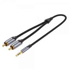 Conector de cabo estéreo Vention 3,5 macho para 2x RCA macho - 2m - cor cinza