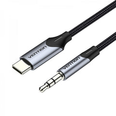 Cabo conversor de áudio Vention USB-C para 3,5 macho Jack - 1m - cor cinza