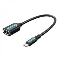 Vention OTG Cable USB 2,0 Micro-B Male to USB A Female - 0,15m - Black Color