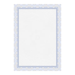 Pacote Apli de 70 Folhas de Papel Certificado - Desenho Espiral - 115gr - Ideal para Certificados e Diplomas - Compatível com Impressoras e Escrita Manual - Cor Azul