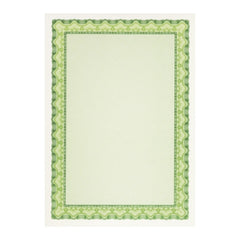 Pacote Apli de 70 Folhas de Papel Certificado - Shell Design - 115gr - Compatível com Impressoras Jato de Tinta, Laser e Fotocopiadora - Cor Verde Esmeralda