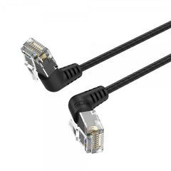 Vention UTP RJ45 Slim Cat.6A Network Cable 360º Rotating Right Angle Head - 0.5m - White Color