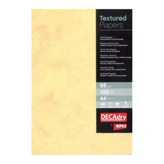 Apli Pack de 100 Folhas de Papel Textura Marmol - Ideal para Impressões Especiales - Compatível con Impresoras Inkjet, Laser y Fotocopiadoras - Cor Marmol Dorado