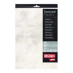 Apli Pack de 25 Folhas de Papel Textura Mármore - Ideal para Impressões Especiais - Compatível com Impressoras Inkjet, Laser e Fotocopiadoras - Cor Mármore Cinzento
