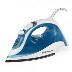 Orbegozo SV 2025 Ferro de Engomar a Vapor 2000W - Base Antiaderente - Função Spray, Autolimpeza, Engomar a Seco - Regulador de Temperatura - Cor Branco/Azul